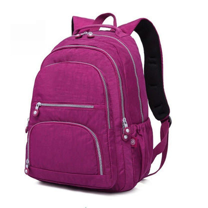 School Backpack Mochila Bag Nylon Waterproof Laptop Purse 33*16*47 CM Polyester