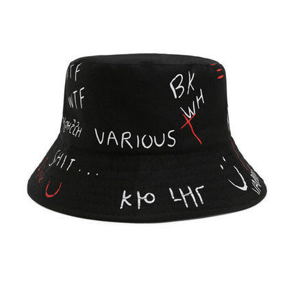 Fashion Graffiti Bucket Hat Fisherman Hat Sun Hat Bucket Hip Hop Cap Unisex
