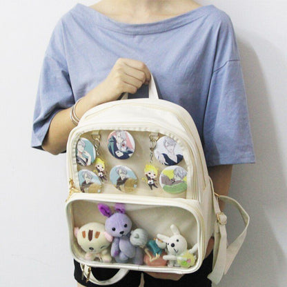 Backpack Clear Bag Transparent Case Travel Accessories Purse 7 Colors 27*10*31CM