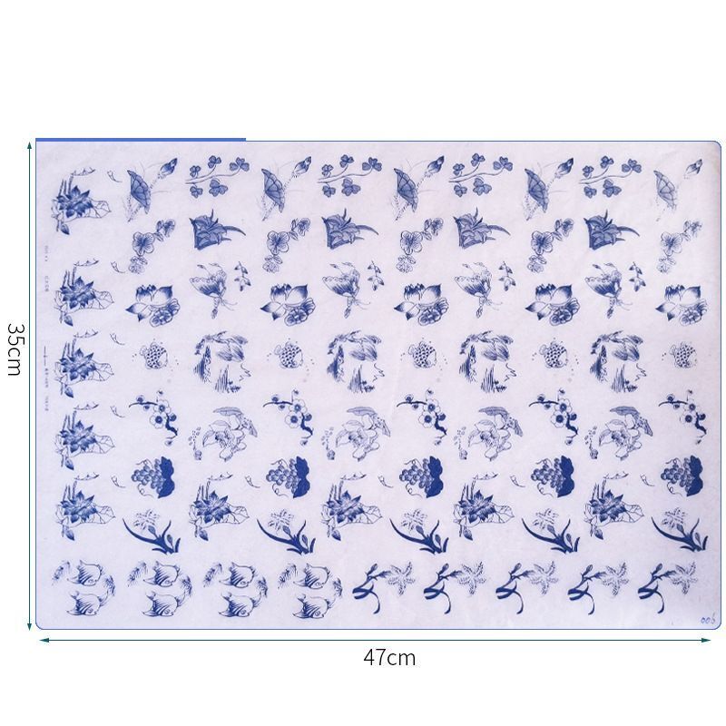 Ceramic Clay Transfer Paper Underglaze Colored Flower Decal Pottery Tool 47x35cm