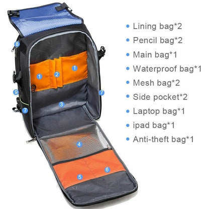 Waterproof Laptop Backpack USB Charging Travel Work School Bag for Men Women