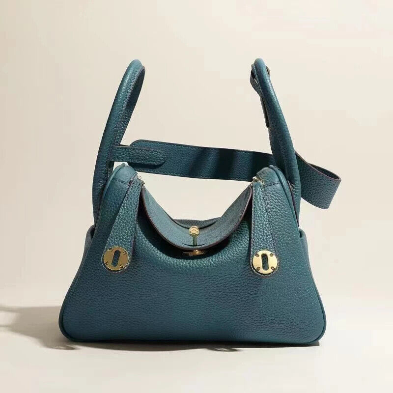 Pillow Handbags Tote Bag Women Golden Lock Soft Cow Genuine Shoulder Crossbody