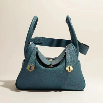 Pillow Handbags Tote Bag Women Golden Lock Soft Cow Genuine Shoulder Crossbody