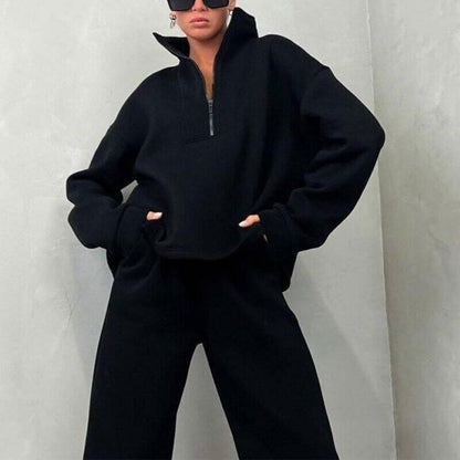 Women Suits Two Piece Long Sleeve Sweatshirt Sports Pants Outfit Set Tracksuits
