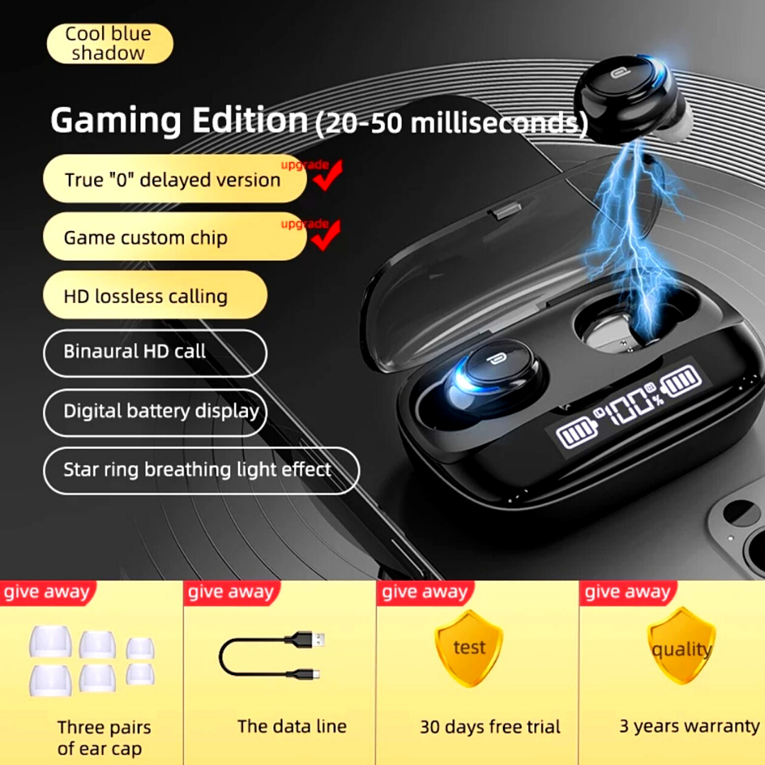 Audifonos inalambricos Bluetooth 5.0 Auriculares para Telefonos con Power Bank