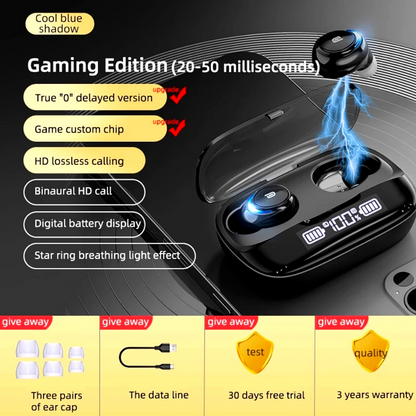 Audifonos inalambricos Bluetooth 5.0 Auriculares para Telefonos con Power Bank