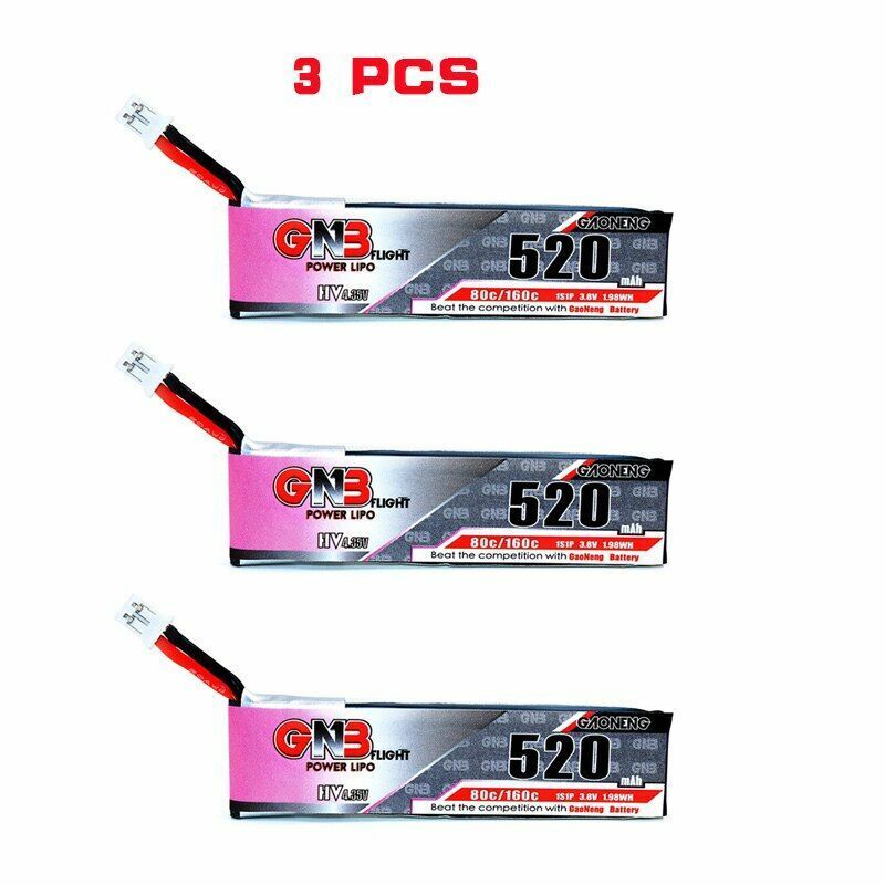 Lipo Battery 3/5PCS 3.8V 1S 520mAh 80C PH2.0 Plug Emax Tinyhawk Kingkong LDARC