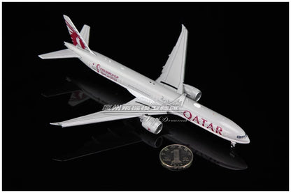 1:400 JC Wings QATAR BOEING 777-300ER Passenger Airplane Flap Down Diecast Model