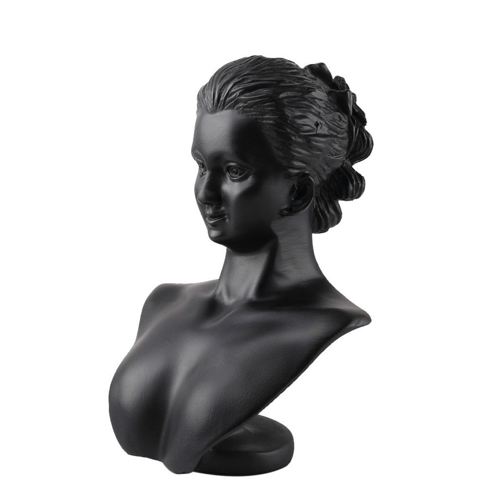 Jewelry Display Necklace Holders Resin Mannequin Organizer Bust Stands 20x7x32cm