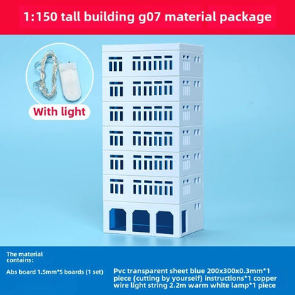 1/150 Building Model City Road Building DIY Scene Display Model Gifts