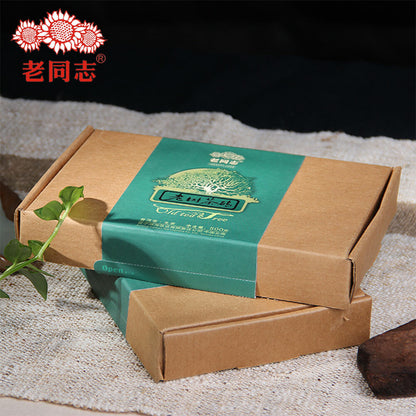 Haiwan Old Comrade Organic Old Tea Tree Pu-erh Brick 2012 500g Raw Pu'er Puer