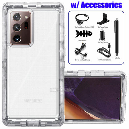 For Samsung Galaxy Note 20 Ultra 5G Transparent Case Clear Phone Cover Accessory