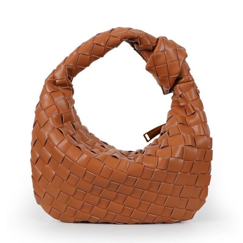 Golden Zipper Bag Synthetic Leather Tote Shoulder Bag Crossbody Handbag 26*24 CM