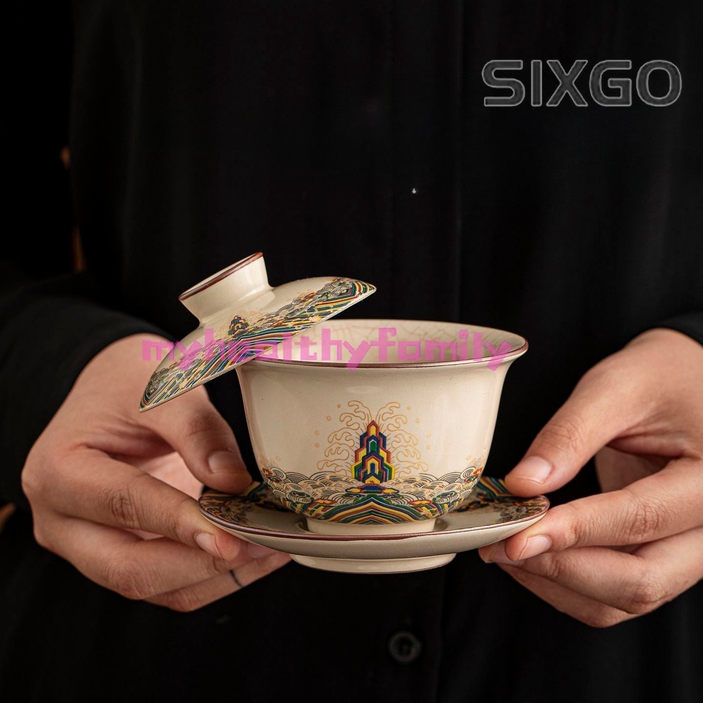 Ru Kiln Kung Fu Tea Set Office Household Ceramic Tea Gaiwan