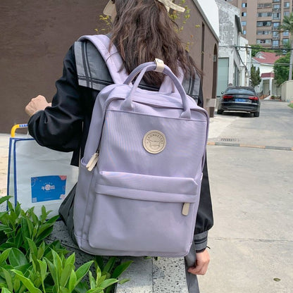 White Women Backpack Style Schoolbag Student Shoulder Bag Laptop Backpack Travel