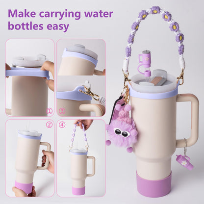 7Pcs Accessories Set for Stanley Cup 40 30oz Insulated Sleeve Travel Cup Holder