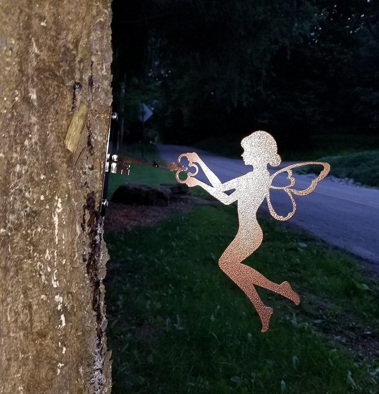 Metal Art Fairy (Black) for Tree,Wall Mounting Metal Art Fairy Metal Wall Art