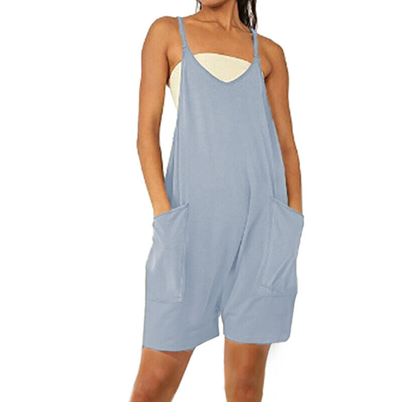 Dungarees Jumpsuit Holiday Ladies Casual Baggy Jumpsuit Playsuit