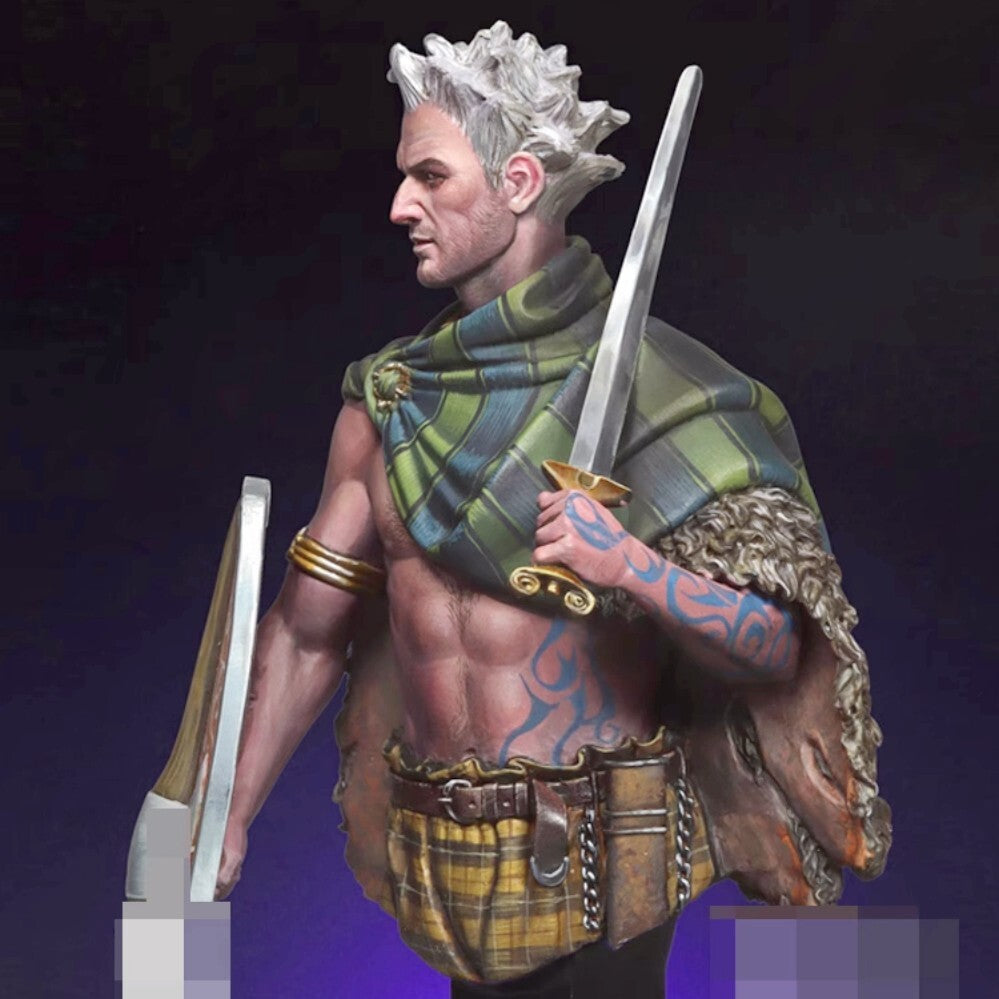 1/12 resin bust figure model Bust of a Gallic warrior unassembled Unpainted