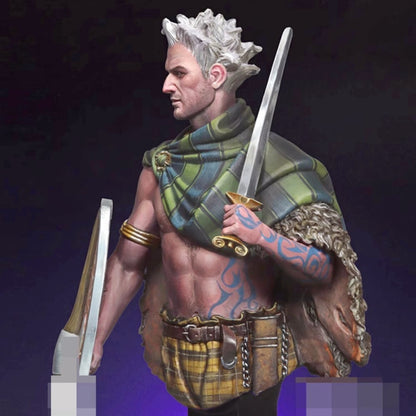 1/12 resin bust figure model Bust of a Gallic warrior unassembled Unpainted
