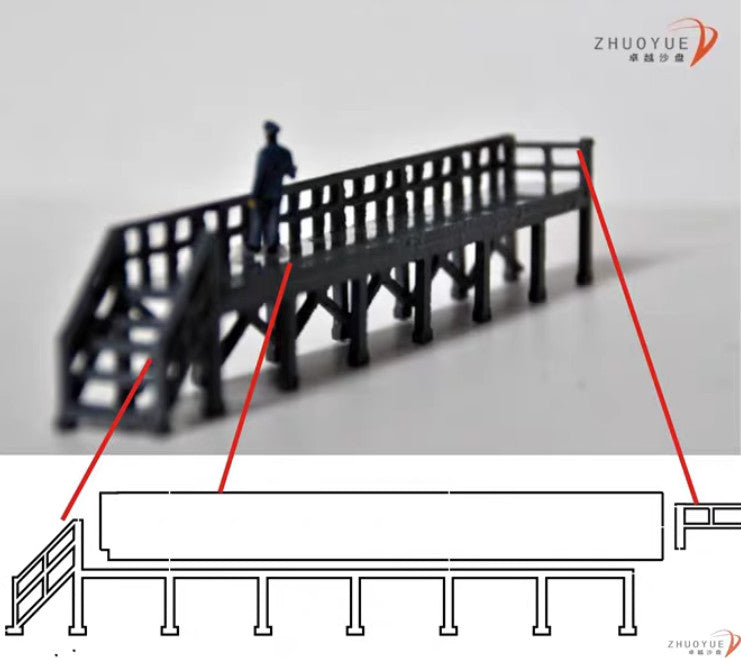 1/87 Locomotive Maintenance Platform Scene Model (Without Dolls, Trains, Etc.)