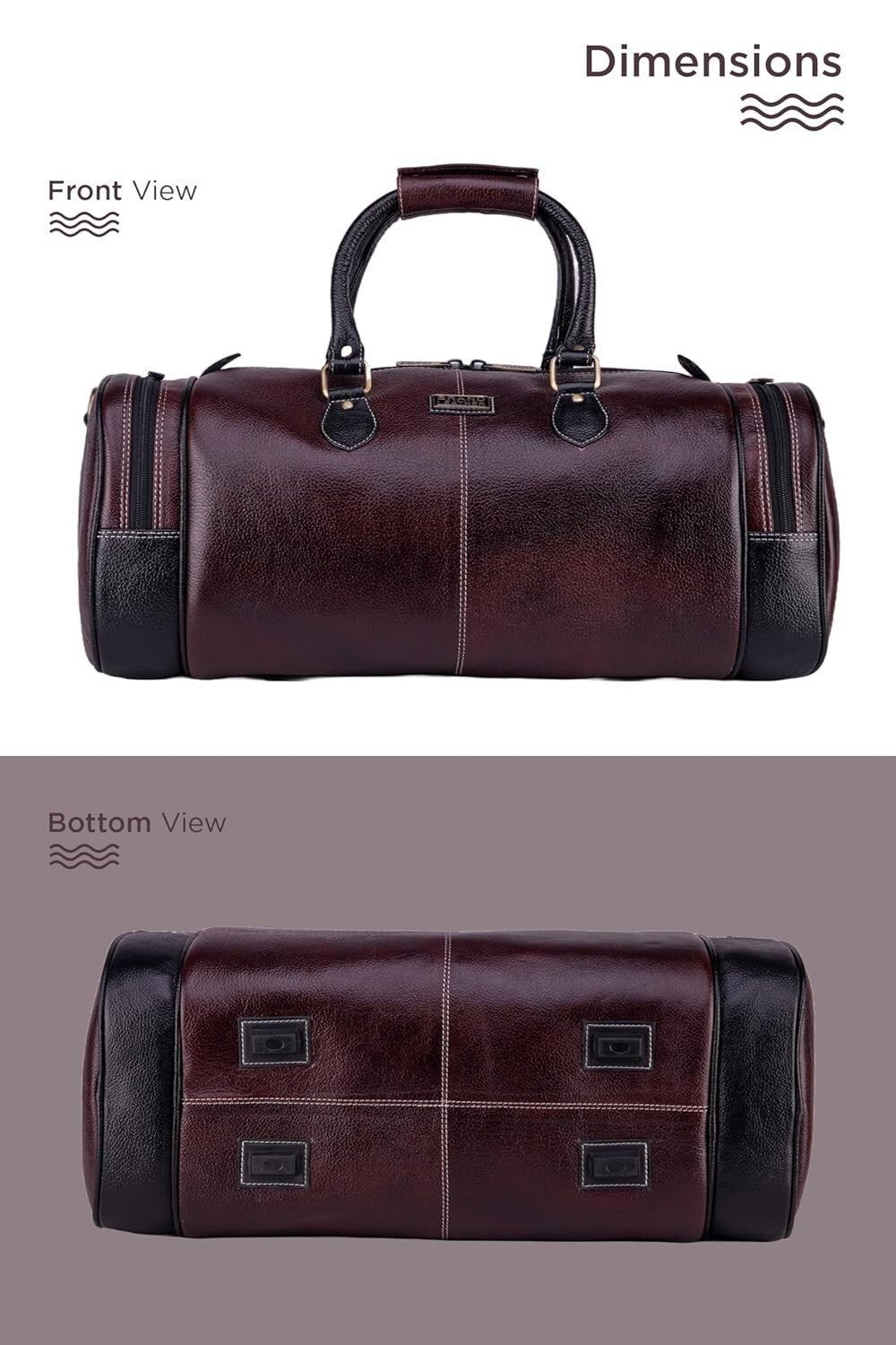 Genuine Leather Travel Duffel Bag Weekend Luggage Leather Duffle Bag