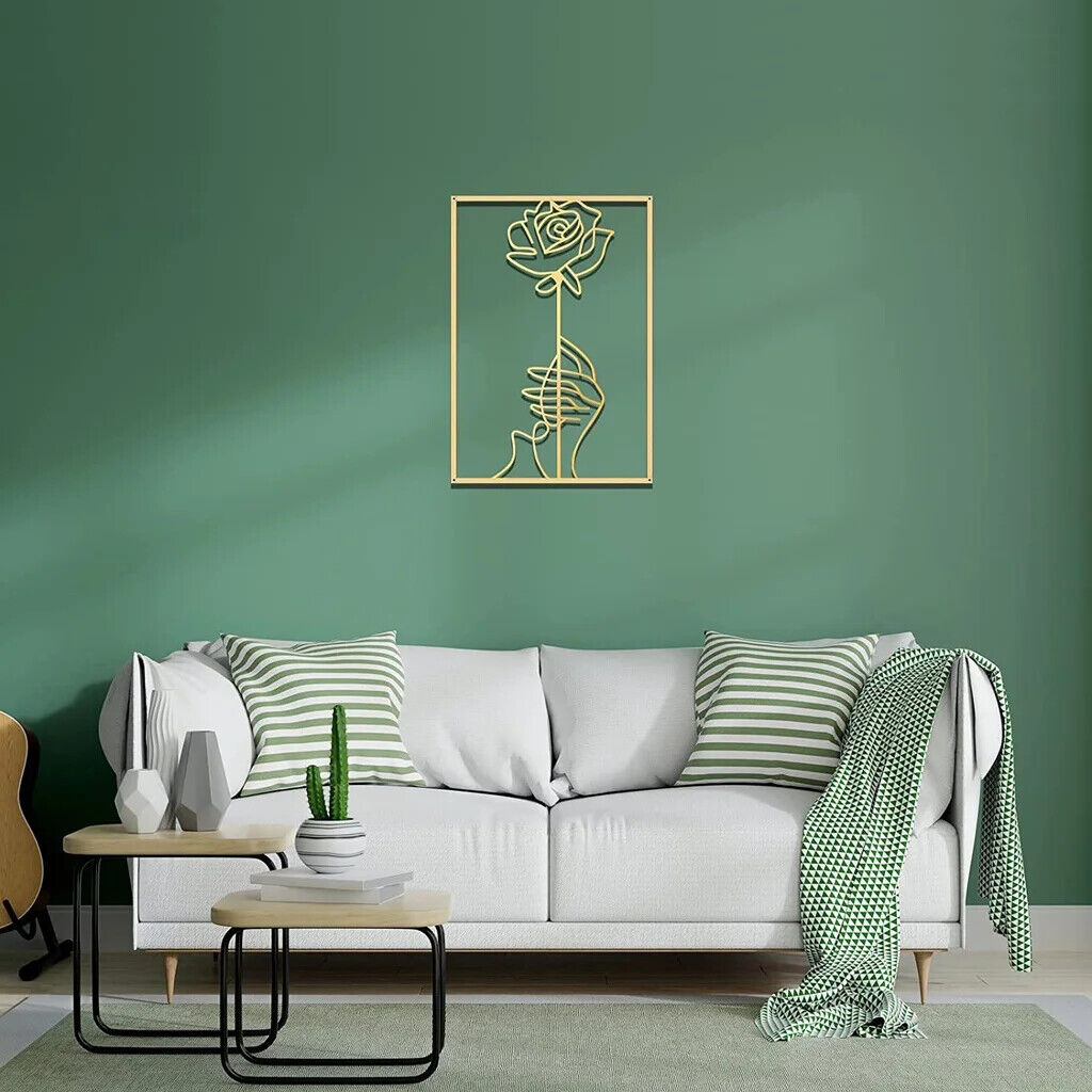 Modern Metal Line Art Wall Decor Simple Silhouette Female Body Line Home Hanging
