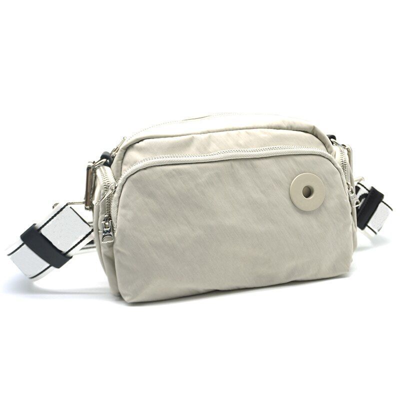 Nylon Medium Size Messenger Bag Fashion Shoulder Bag Purse Grey/Blue/Black/White