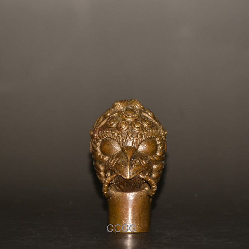 Chinese Retro Bronze Eagle Headcane Walking Stick Head Handle Accessories