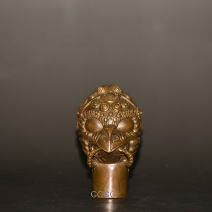 Chinese Retro Bronze Eagle Headcane Walking Stick Head Handle Accessories