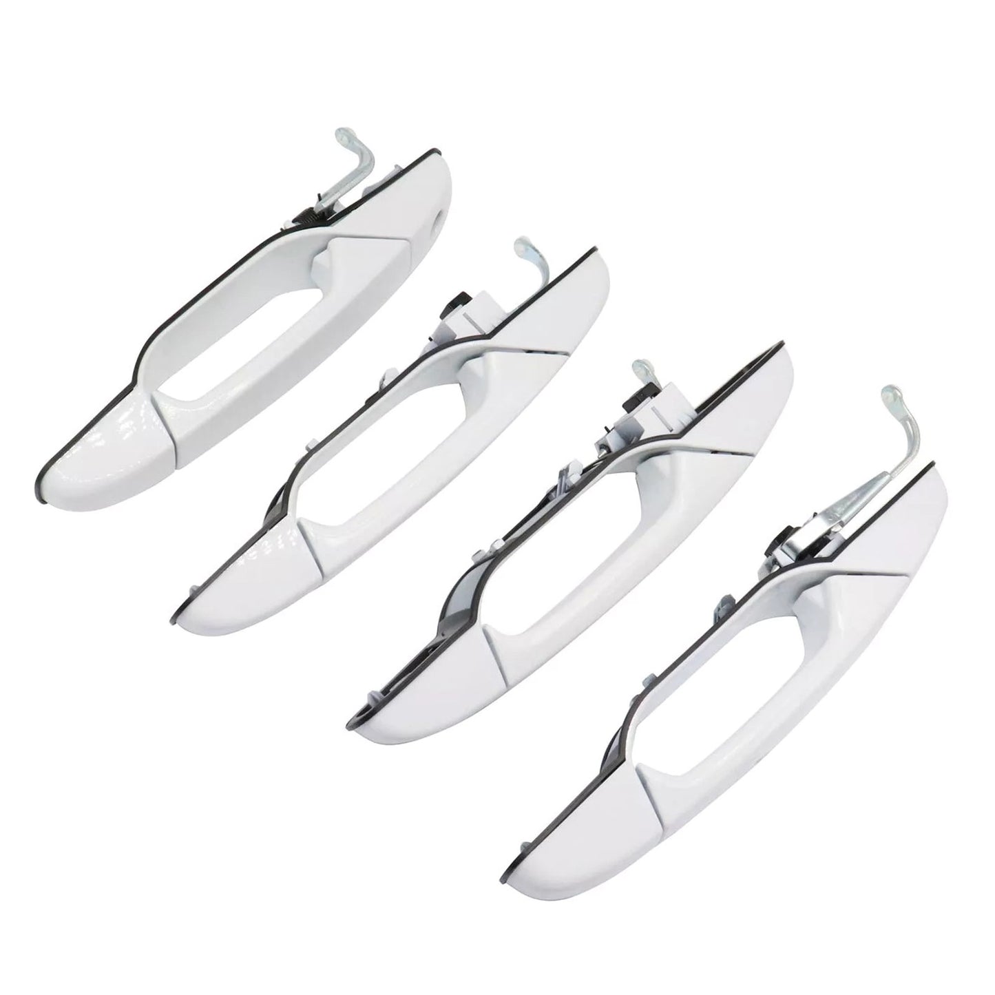 4pcs Olympic White Door Handles For Cadillac Escalade Base Sport Utility 07-13