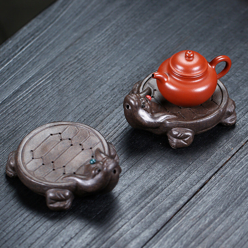 Turtle Design Holder For Tea Pot Yixing Clay Mat Creative Water Reservoir Mat
