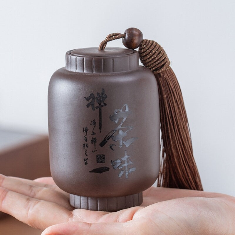 On Sales Real Yixing Zisha Tea Set Purple Clay Tea Pot 4 Cup Tea Canister Sealed