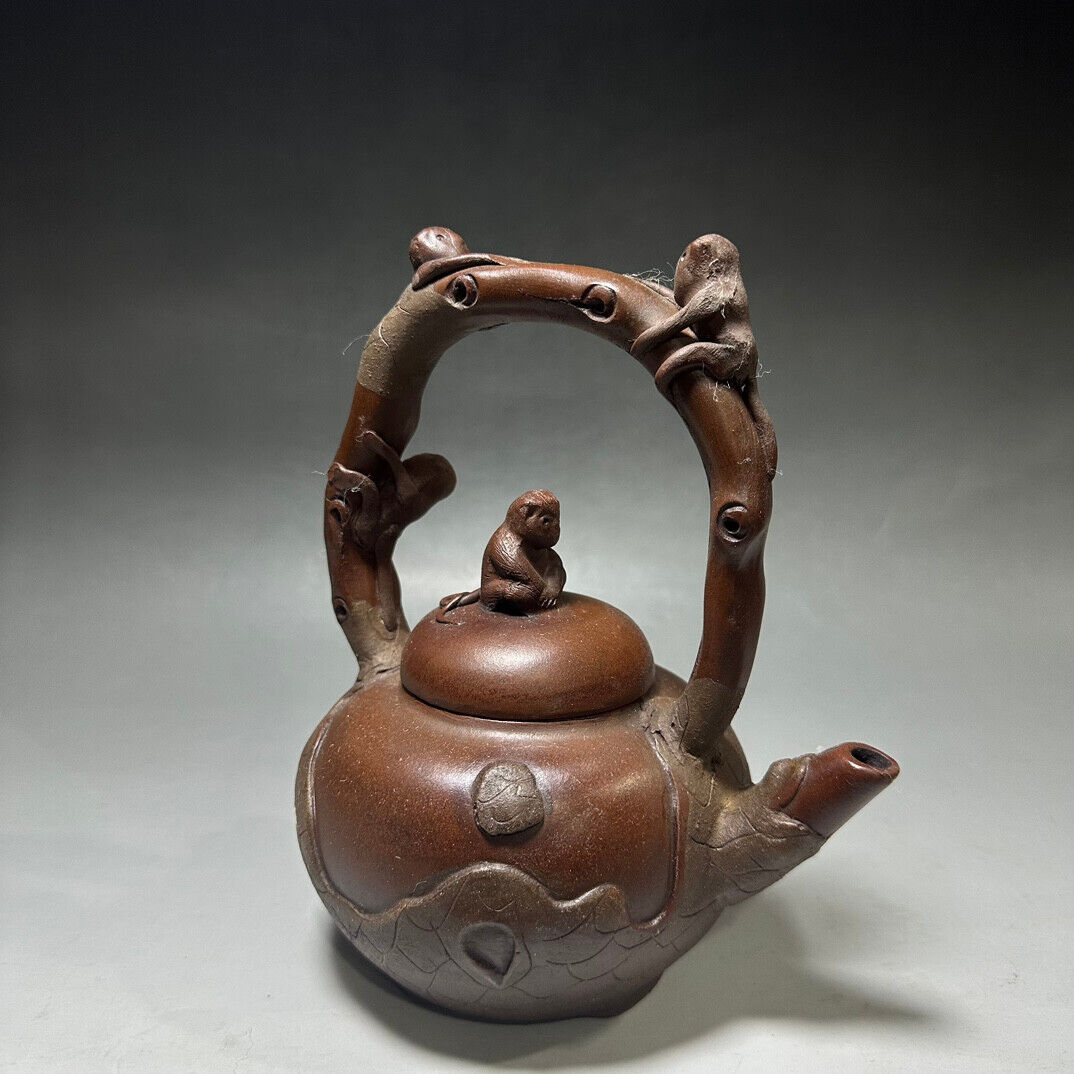 Chinese Yixing Zisha Clay Handmade Exquisite Teapot（五代封侯 底款：时大彬）