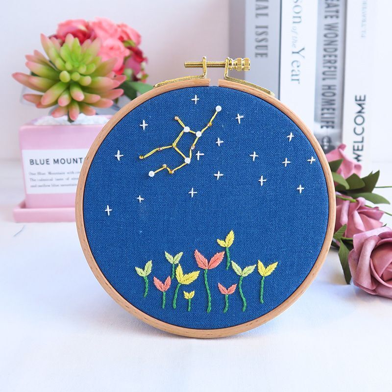 Embroidery Kit DIY Needlework Zodiac Horoscope Needlecraft Cross Stitch Artcraft