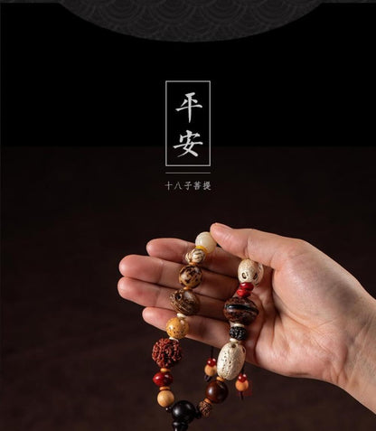 Eighteen Bodhisattvas Peach Wood Lotus Guanyin Buddha Car Pendant Decoration
