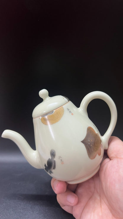 200cc chinese JingDeZhen Handmade Teapot hand-painted HaiCuo Gongfu Teapot