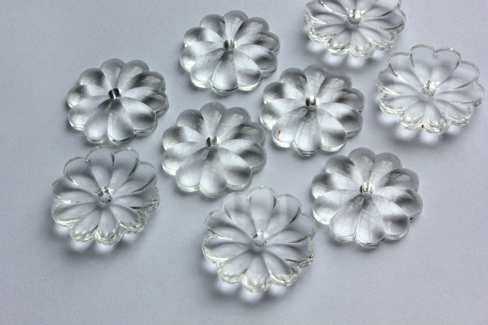 10PCS U PICK FLOWER ROSETTE CRYSTAL CHANDELIER GLASS DROP PENDANTS BEADS PARTS