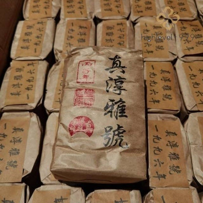 90s Zhen Chun Ya Hao Yiwu Wilderness Fragrant Old Puer Tea Loose Leaf 200g Ripe