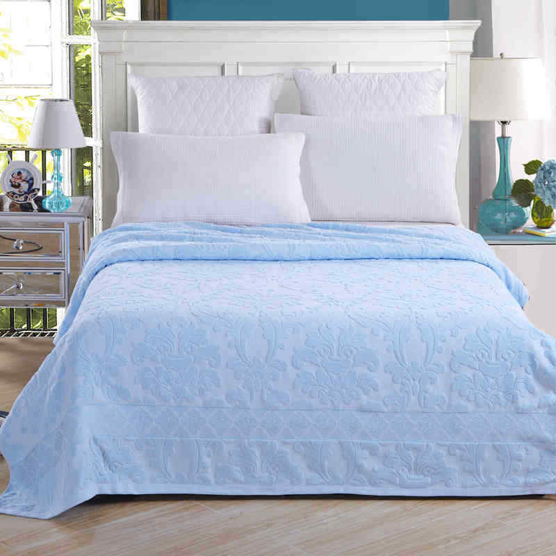 Pure Cotton Blanket Flower Relief Soft Towel Blankets Spring Autumn Bed Cover
