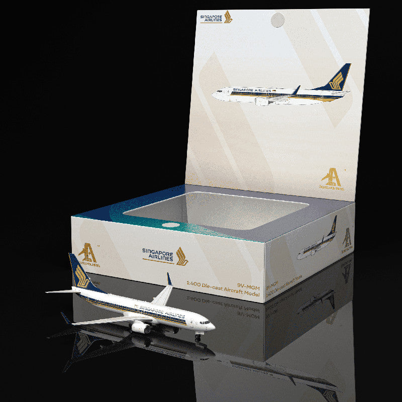 1:400 Aero Polaris SINGAPORE AIRLINES Boeing 737-800 Airplane Diecast Model