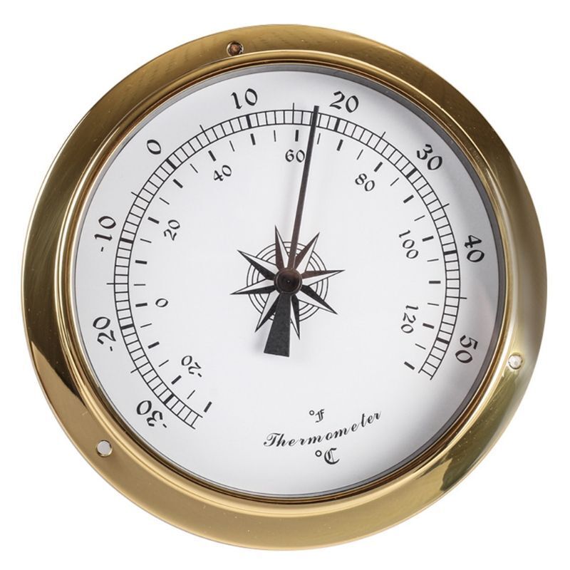 Hygrometer Barometer 115mm Wall Mounted Thermometer Tidal Clock Weather Station