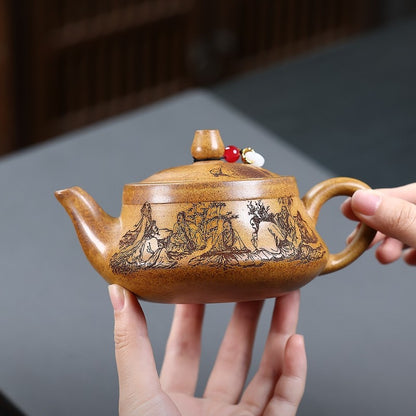 Handmade Tea Pot True Yixing Zisha Duan Clay Master Pot With Certificate Paper