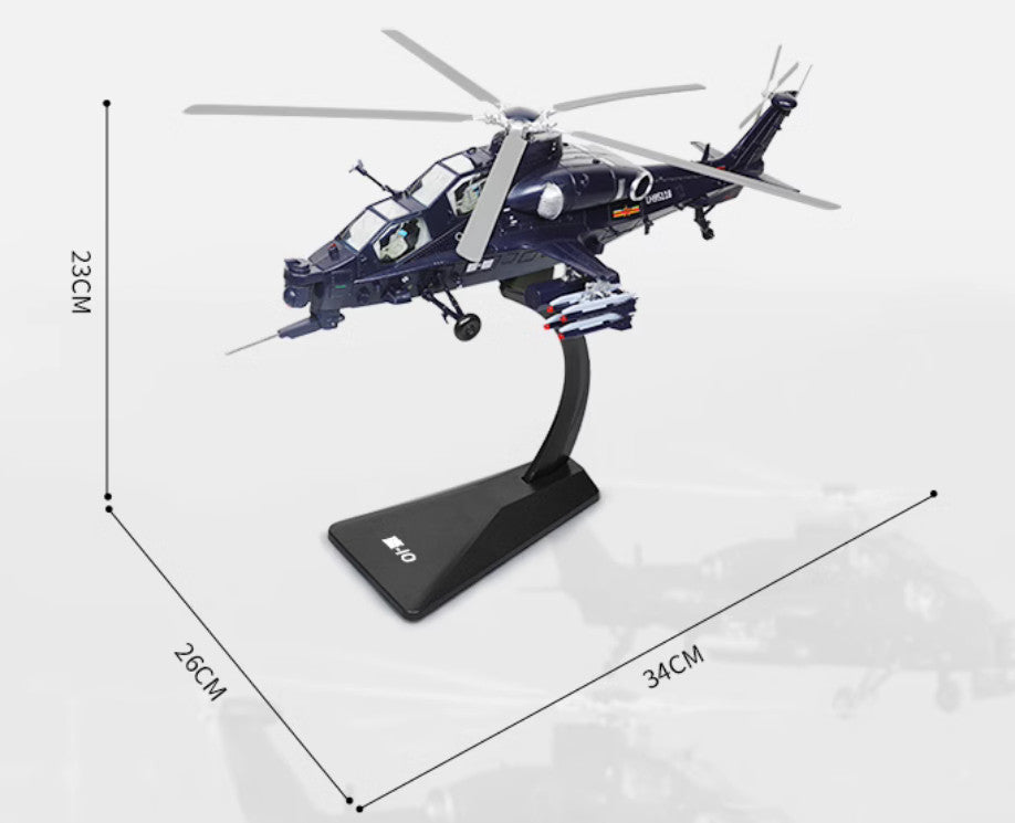 1:48 34CM KDW China Z-10 Armed Helicopter Plane Diecast Military Aircraft Model