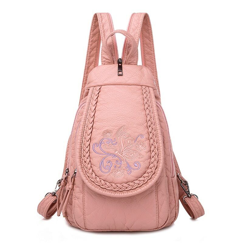 High Quality Backpack Women New Leather Backpack School Bag for Teenage Girls