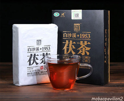 318g Yupin Fuzhuan Fu Tea * Anhua Baishaxi 1953 Royal Fu Cha Dark Tea Brick Tea