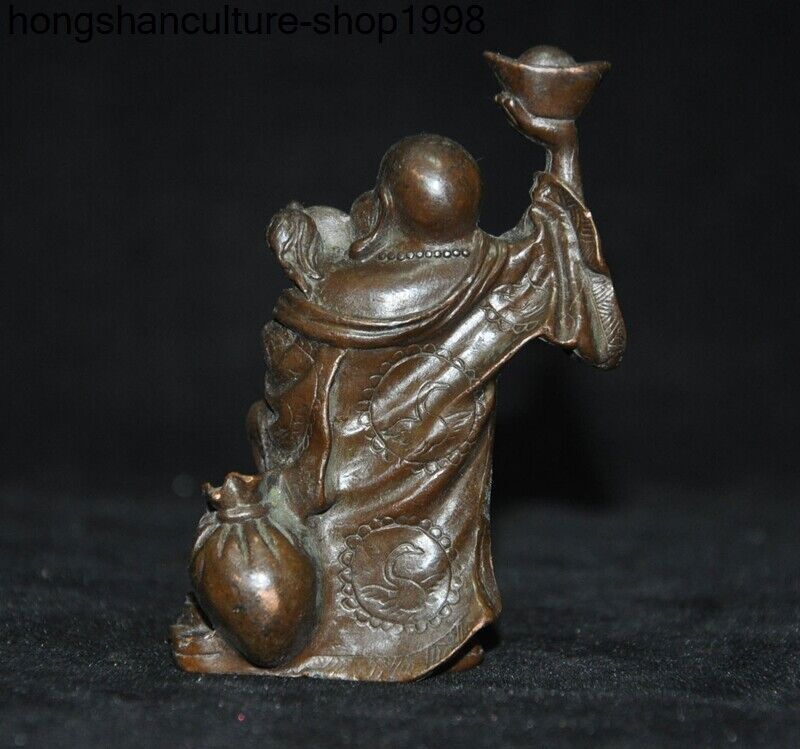 China Ancient Buddhism bronze auspicious wealth Maitreya Buddha Buddha statue