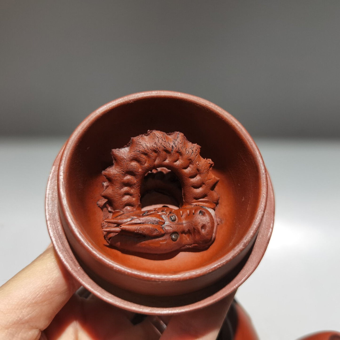 Chinese Yixing Zisha Clay Handmade Exquisite Teapot （卧虎藏龙 低款：周桂珍 )