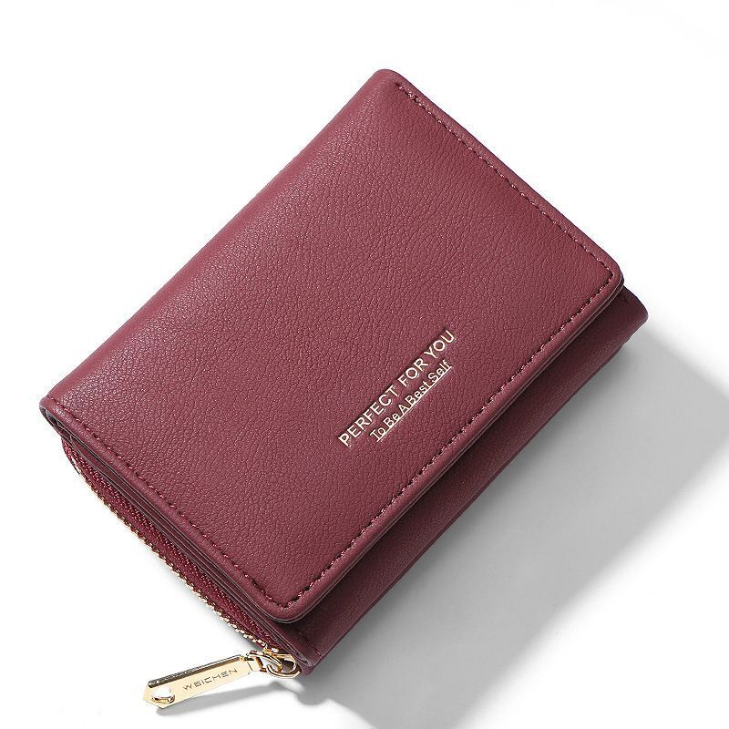 Women Wallet Multifunctional Folding Multi-card Slot Card Bag Zipper Coin Purse