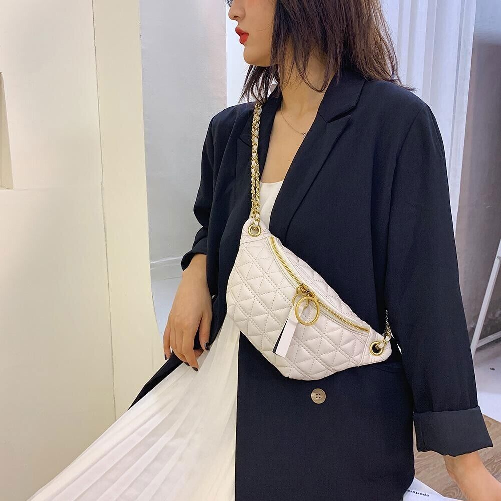 Women Fanny Chest Bag Waist Pack Crossbody Leather Fashion Travel Shoulder Bag